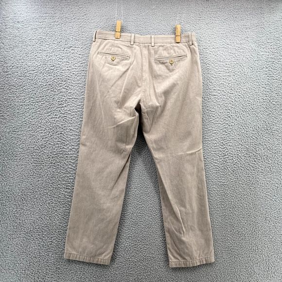 Banana Republic Pants Adult 32X30 Beige Kentfield Cotton Slacks Chino Preppy Men - Picture 11 of 13